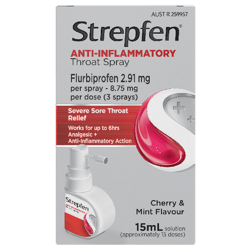 Strepfen Anti Inflammatory Throat Spray Cherry & Mint Flavour 15mL