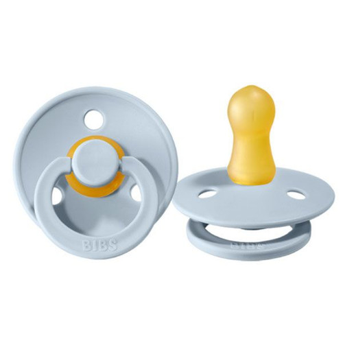 BIBS Dummy Pacifier Baby Blue Set Round Size 2