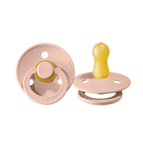 BIBS Pacifier 2 Pack 6-18 months Round Size 2 Blush