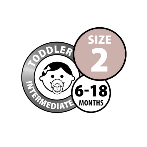 BIBS Pacifier 2 Pack 6-18 months Round Size 2 Blush