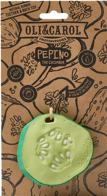 Oli & Carol Pepino the Cucumber Baby Teether Single