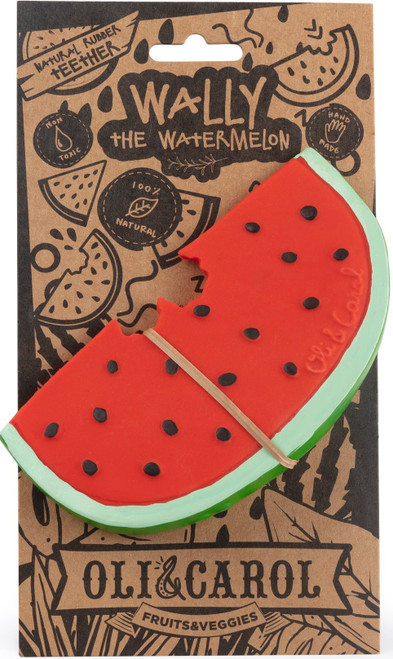 Oli & Carol Wally the Watermelon Baby Teether Single