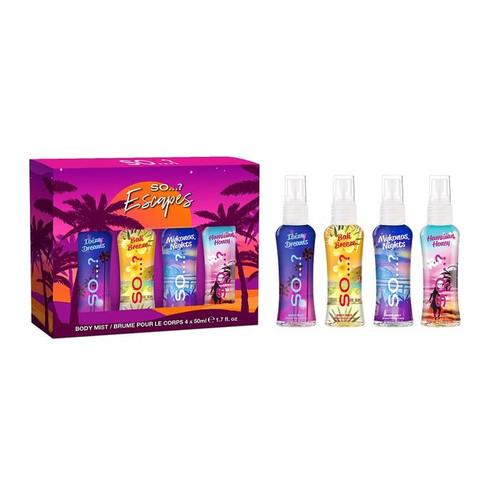 So...? Escapes Mini Mist Fragrance GIft Set 50ml 4 X 50 mL