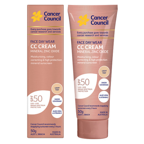 Cancer Council Face Day Wear CC Cream Light Tint SPF50 50g