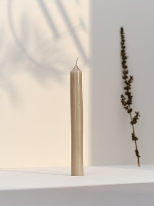 Domaine Lumiere Dinner Candle Taupe 20cm Single