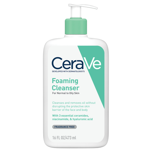 Front of CeraVe Foaming Oil-Free Cleanser 236ml