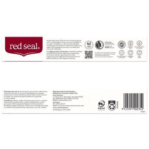 Red Seal Baking Soda Totthpaste 100g