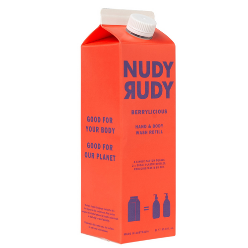 Nudy Rudy Berrylicious Hand & Body Wash Refill 1L Nudy Rudy Berrylicious Hand & Body Wash Refill 1L