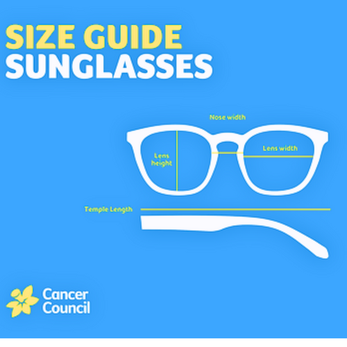 Cancer Council Sunglasses Measurements