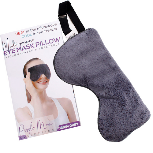 Purple Moon Microwavable & Freezable Eye Mask Denim Gray 22.5cm X 11cm Purple Moon Microwavable & Freezable Eye Mask Denim Gray 22.5cm X 11cm