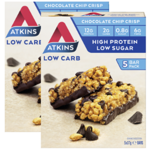 Atkins Day Break Bar Chocolate Chip Crisp 37g X 5 bars in 2 boxes (Best Before 05 March 2025) Atkins Day Break Bar Chocolate Chip Crisp 37g X 5 bars in 2 boxes (Best Before 05 March 2025)