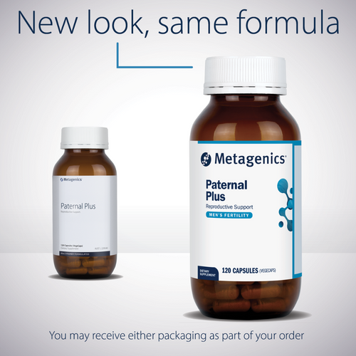 Metagenics Paternal Plus 120 Capsules New Look Same Formula