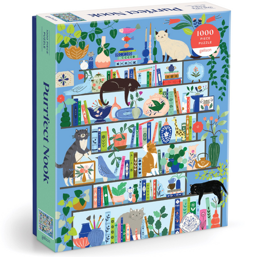 Galison Purrfect Nook Multi-Coloured Puzzle 1000pcs Galison Purrfect Nook Multi-Coloured Puzzle 1000pcs