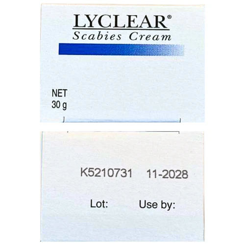 Lyclear Scabies Cream 5% Permethrin 30g