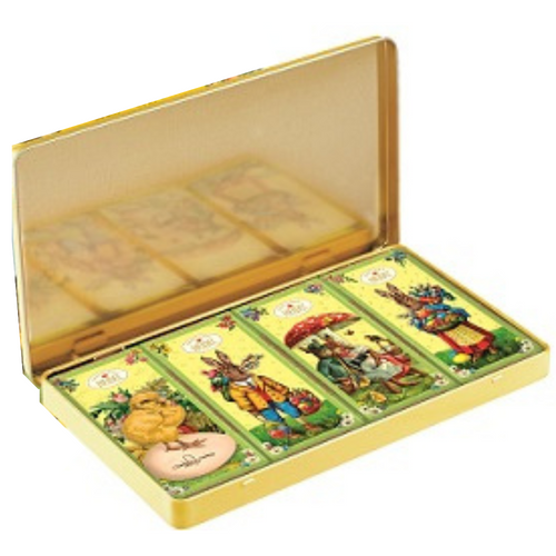 Heidel Easter Nostalgia Gift Tin Whole Milk Chocolate Bars 4 pack 120g