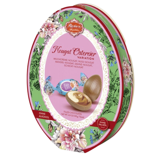 Reber Specialties Easter Egg Shaped Pack Nougat Variation 7pcs 140 g Reber Specialties Easter Egg Shaped Pack Nougat Variation 7pcs 140 g