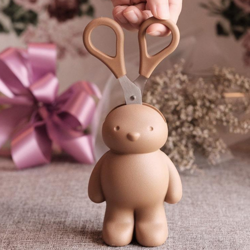 Qualy Teddy Scissors Clips Holder And Paper Weight
