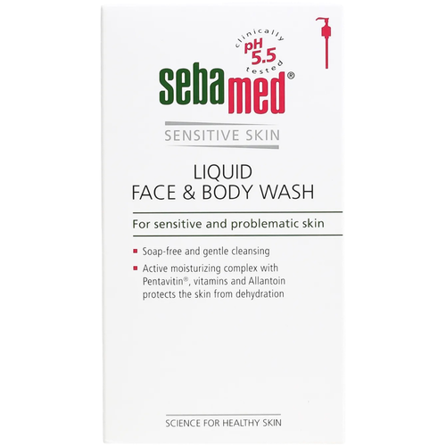 Sebamed Liquid Face and Body Soap-Free Wash Sensitive Skin 300mL