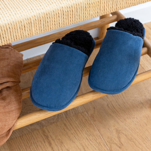 SnuggUps Men's Slides with Soft, fluffy sherpa fleece lining