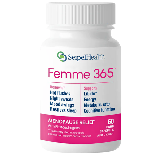 Seipel Health Femme 365 Menopause Relief 60 hard Capsules Seipel Health Femme 365 Menopause Relief 60 hard Capsules