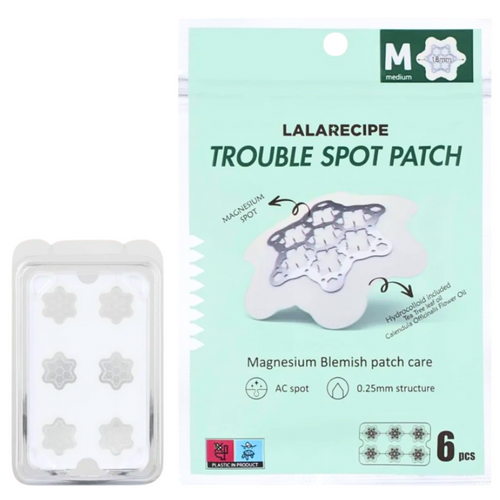 LaLaRecipe Magnesium Blemish Trouble Spot Patch Care Medium 18mm 6pcs LaLaRecipe Magnesium Blemish Trouble Spot Patch Care Medium 18mm 6pcs