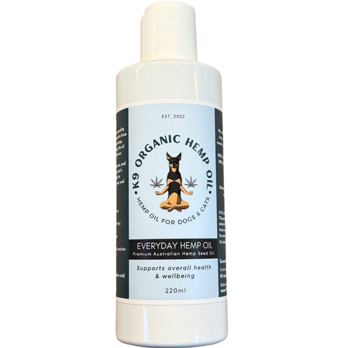 K9 Organic Hemp Oil For Dogs & Cats Everyday Hemp Oil 220mL