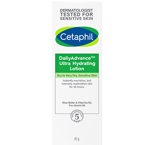 Cetaphil Daily Advance Ultra Hydrating Lotion For Dry To Very Dry Sensitive Skin Paraben Free 85g Cetaphil Daily Advance Ultra Hydrating Lotion For Dry To Very Dry Sensitive Skin Paraben Free 85g