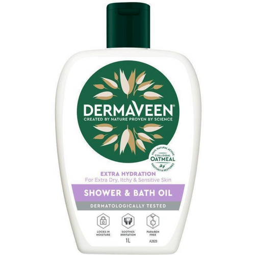 DermaVeen Extra Hydration Shower And Bath Oil for Extra Dry, Itchy & Sensitive Skin 1L DermaVeen Extra Hydration Shower And Bath Oil for Extra Dry, Itchy & Sensitive Skin 1L