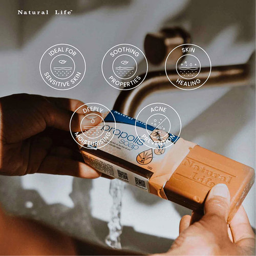 Features of Natural Life  Propolis And Manuka Honey Soap