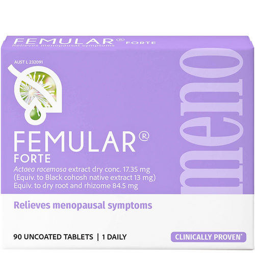 Femular Forte Menopausal Sympton Relief 90 Tab Femular Forte Menopausal Sympton Relief 90 Tab