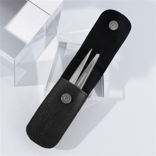 Tweezerman Petite Tweeze Set with Travel Case Point and Slant Tweezers
