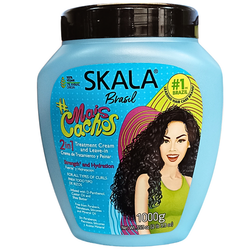 Skala Brasil Mais Cachos 2 in 1 Hair Treatment Cream and Leave-in For All Types of Curls