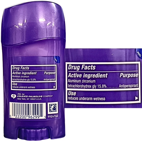 Lady Speed Stick Invisible Dry Antiperspirant Back view of the package