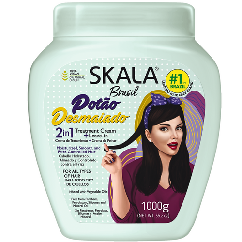 Skala Brasil Potão Desmaiado 2 In 1 Hair Treatment Cream + Leave-In For All Types of Hair 1kg