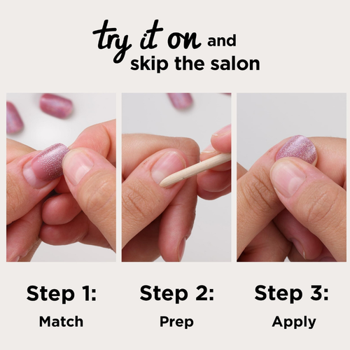 Sally Hansen Salon Effects prepping  directions for Perfect Press-On