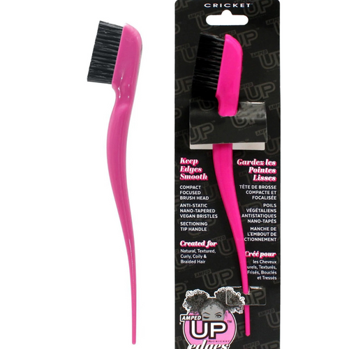 Cricket Amped Up Edges Hair Brush Anti-Static Nano-Tapered Vegan Bristles 1 pack