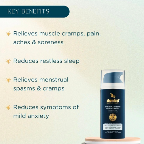 Abundant Natural Health Ocean Magnesium Pain Relief Gel Key benefits