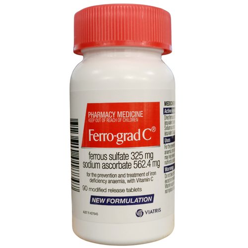 Ferro-Grad C Prevention and Treatment of Iron Deficiency Anaemia With Vitamin C 90 Tablets Ferro-Grad C Prevention and Treatment of Iron Deficiency Anaemia With Vitamin C 90 Tablets