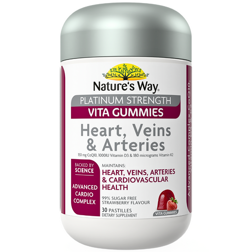 Nature's Way Platinum Strength Vita Gummies Heart Veins And Arteries Strawberry Flavour 30 Gummies Nature's Way Platinum Strength Vita Gummies Heart Veins And Arteries Strawberry Flavour 30 Gummies
