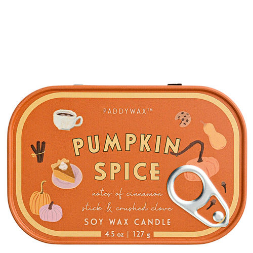 Paddywax Bistro Tin Candle Pumpkin Spice With Pumpkin Spice, Cinnamon Stick, Crushed Clove 127g Paddywax Bistro Tin Candle Pumpkin Spice With Pumpkin Spice, Cinnamon Stick, Crushed Clove 127g