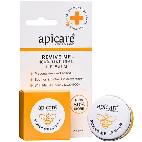Apicare New Zealand Lip Balm Revive Me 100% Natural Lip Balm 15g