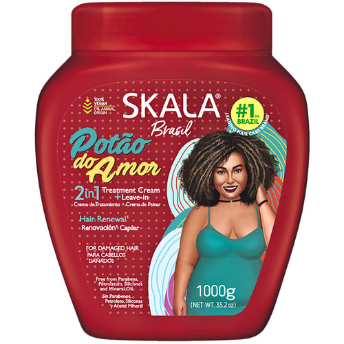 Skala Brasil Potão do Amor 2 In 1 Hair Treatment Cream + Leave-In For Damaged Hair 1kg