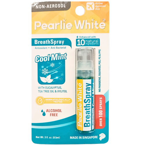 Pearlie White BreathSpray CoolMint With Eucalyptus Tea Tree Oil Xylitol 8.5mL