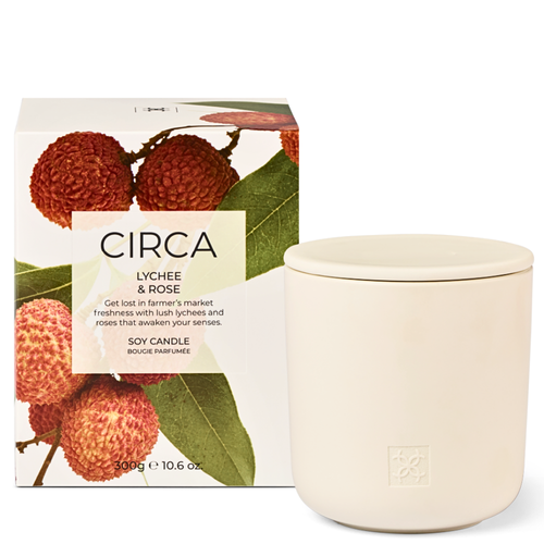Circa Home Rose And Lychee Soy Candle 300g