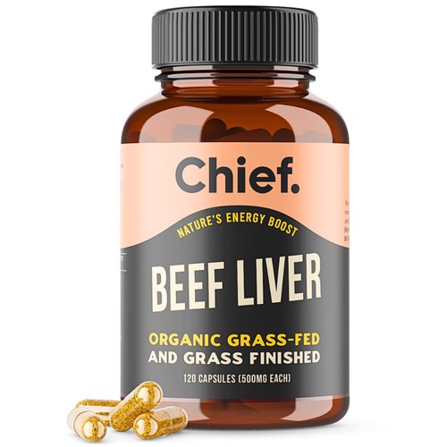 Chief. Organic Grass-Fed Beef Liver 120 capsules