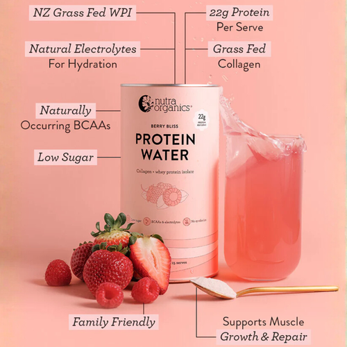 Nutra Organics Protein Water Berry Bliss Flavour 450g