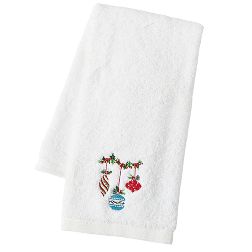 Pilbeam Living Hand Towel Seasons Greetings Collection Sparkling Ornaments Pilbeam Living Hand Towel Seasons Greetings Collection Sparkling Ornaments