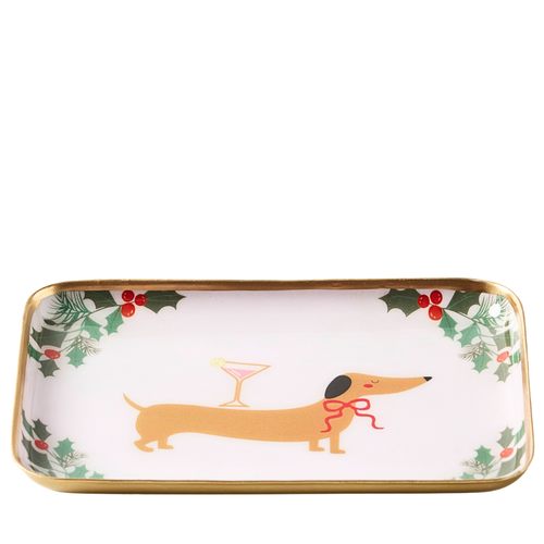 Pilbeam Living Christmas Tray Dachshing Width 15cm Pilbeam Living Christmas Tray Dachshing Width 15cm