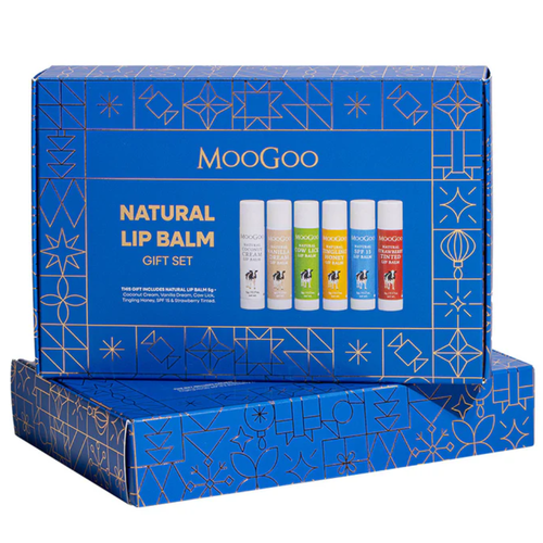 MOOGOO Natural Lip Balm Gift Set 6 Pack