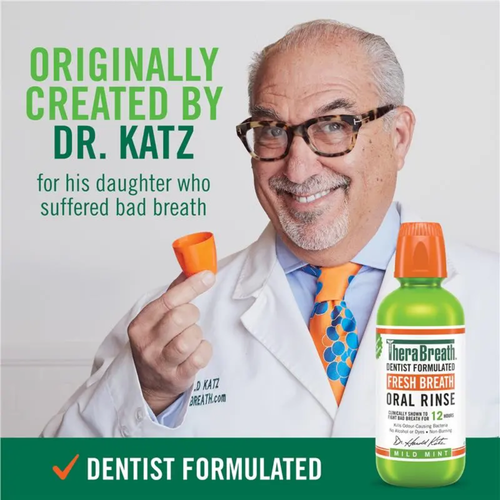 Therabreath Fresh Breath Wild Mint Oral Rinse 473ml